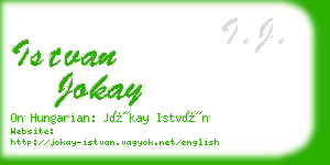 istvan jokay business card